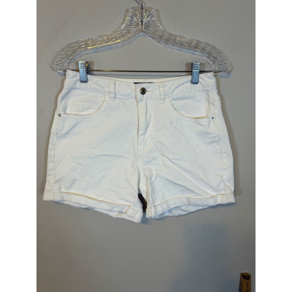 Vero Moda Womens Denim Shorts High Rise White Size S